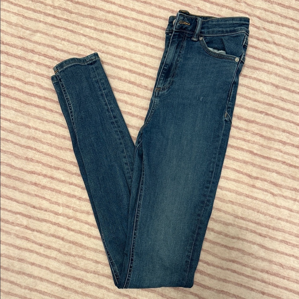 ASOS Lift & Contour Power Stretch Skinny Jeans in dark blue SZ 26/38 TALL